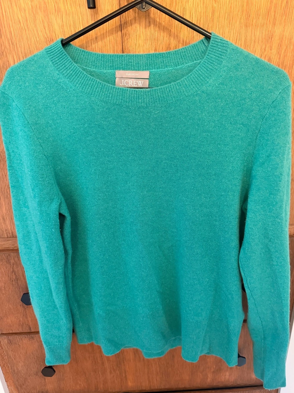 J. Crew Women's Teal Cashmere Crewneck Sweater. Size S.